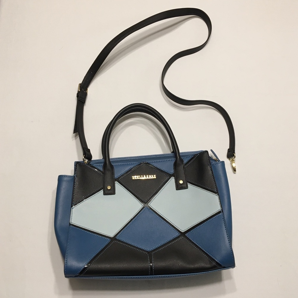 Stella & Max Satchel Blue Combo Cathedral Purse